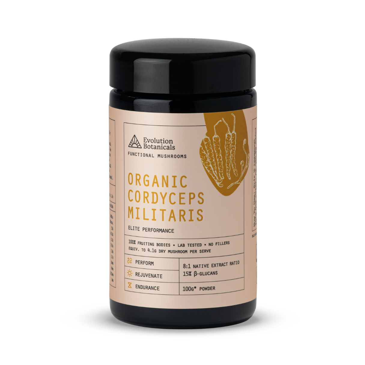Organic Cordyceps Militaris Jar Front