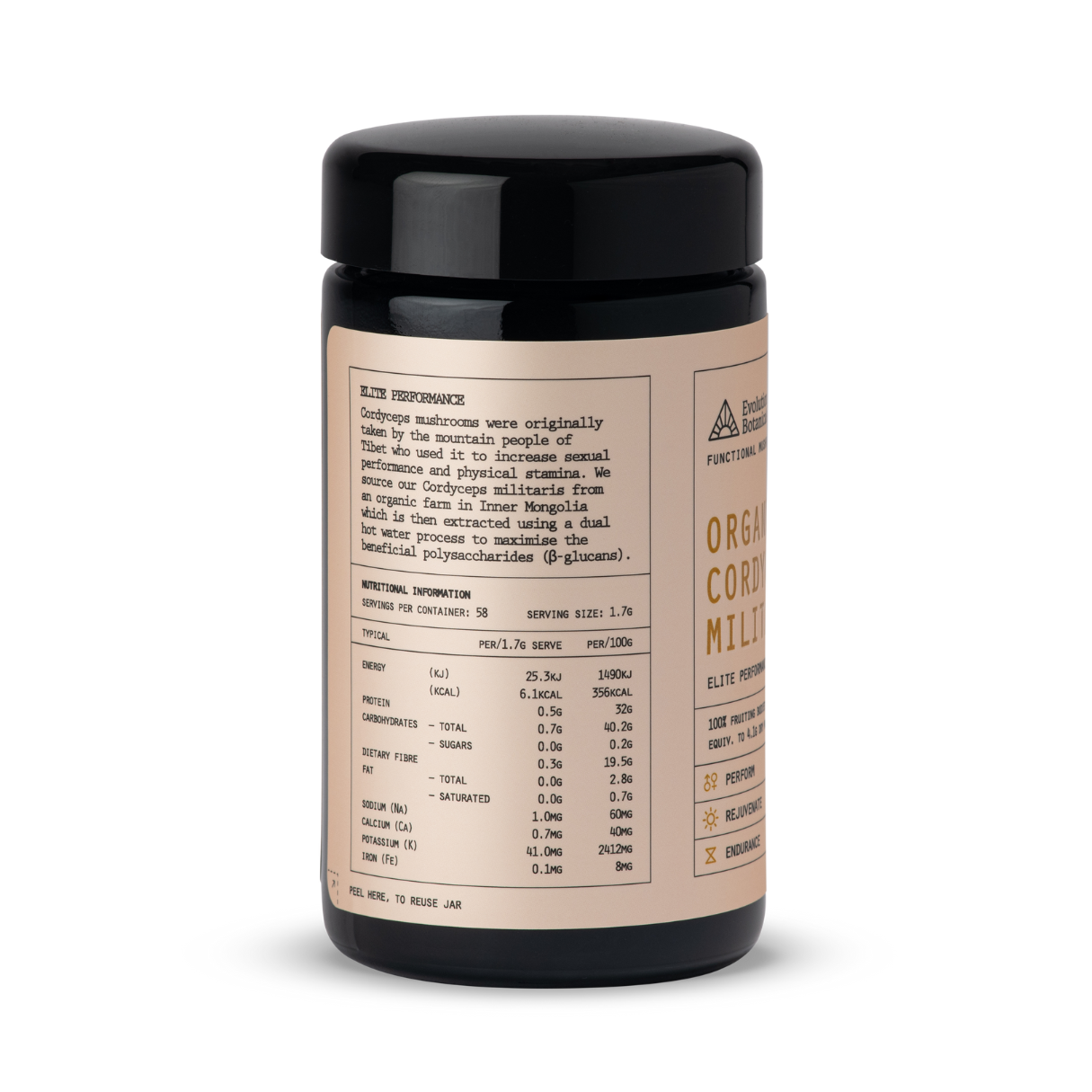 Organic Cordyceps Militaris  - Nutritional Information