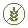 Icon of a wheat plant circled with a line through it