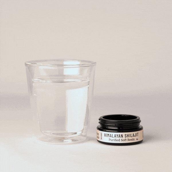 Gif of Shilajit Resin dissolving
