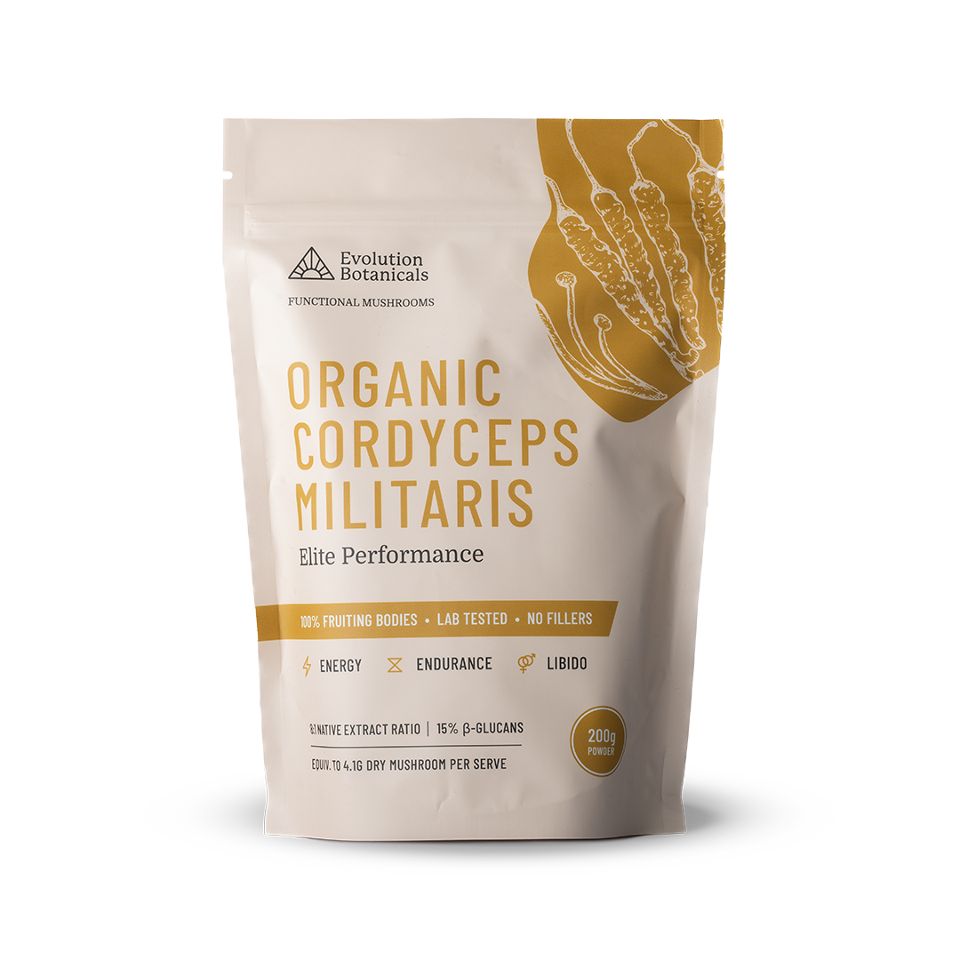 A 200g pouch of Organic Cordyceps Militaris