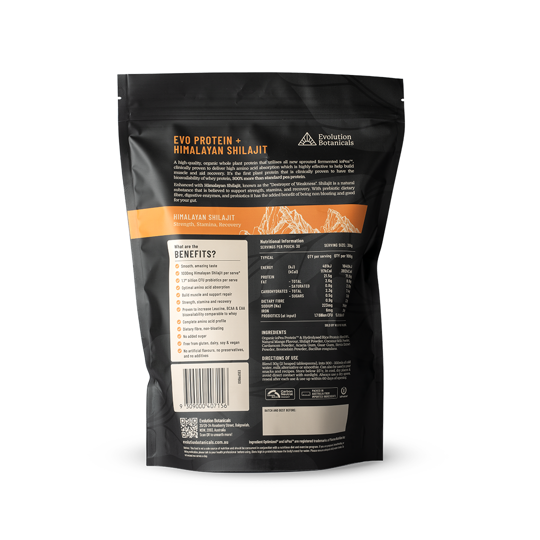Evo Protein + Shilajit - Mango Lassi bag back