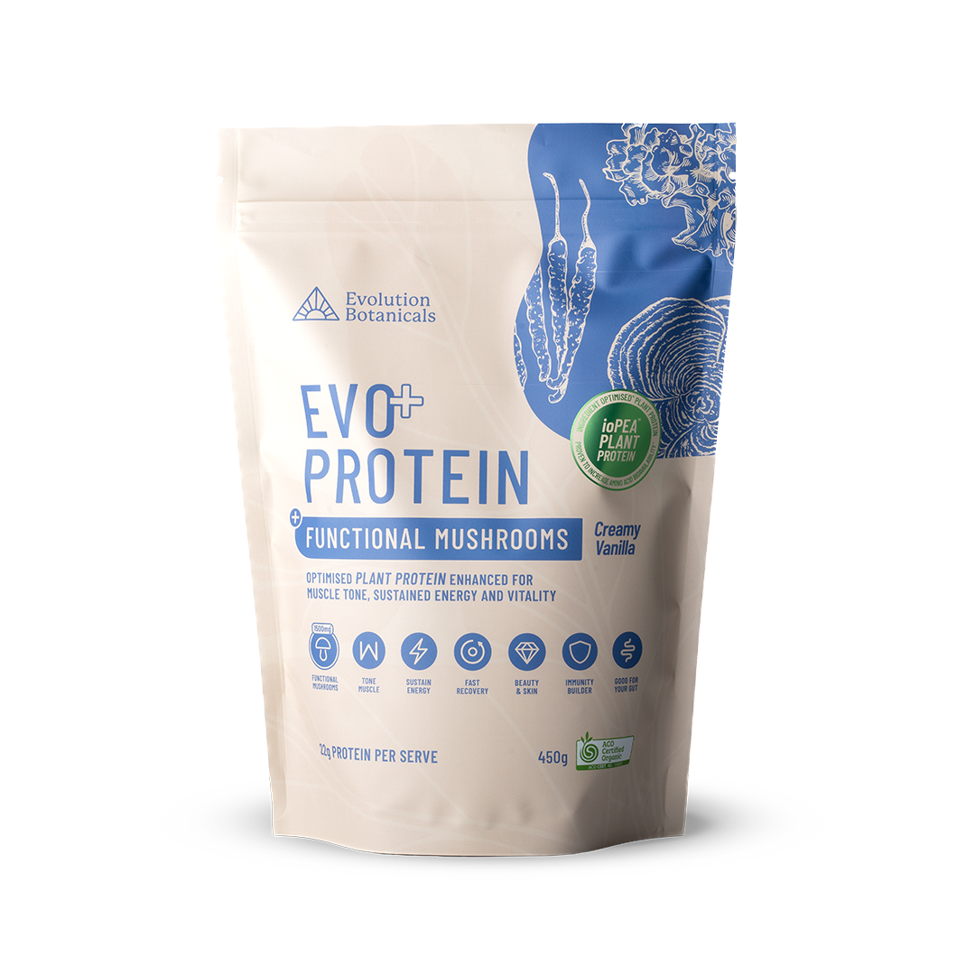 Evo Protein + Mushroom - Creamy Vanilla Bag Front