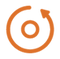 Icon of a circle with a curved arrow around it.
