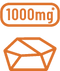 Icon of 1000mg above a rock