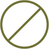 Circle with a line through it