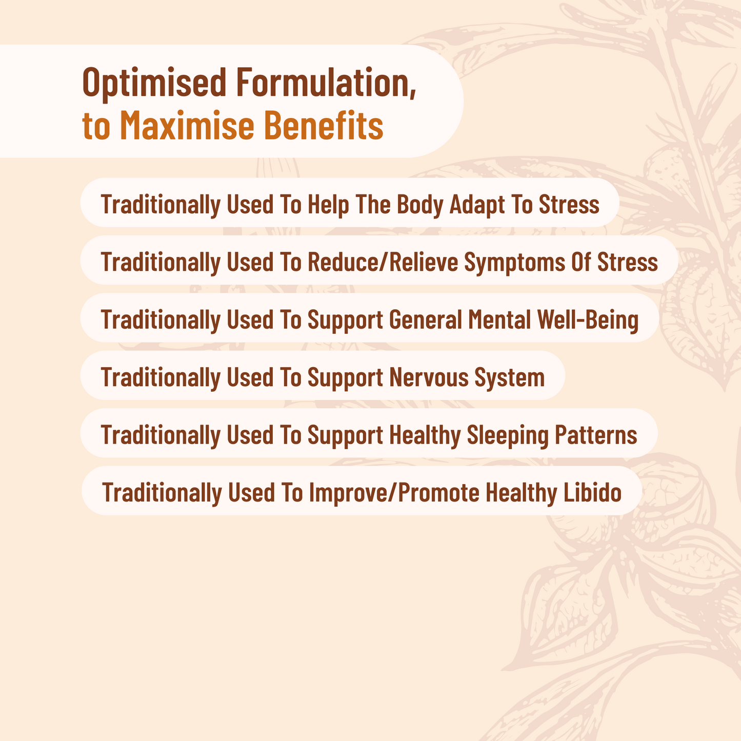 List of benefits of ashwagandha