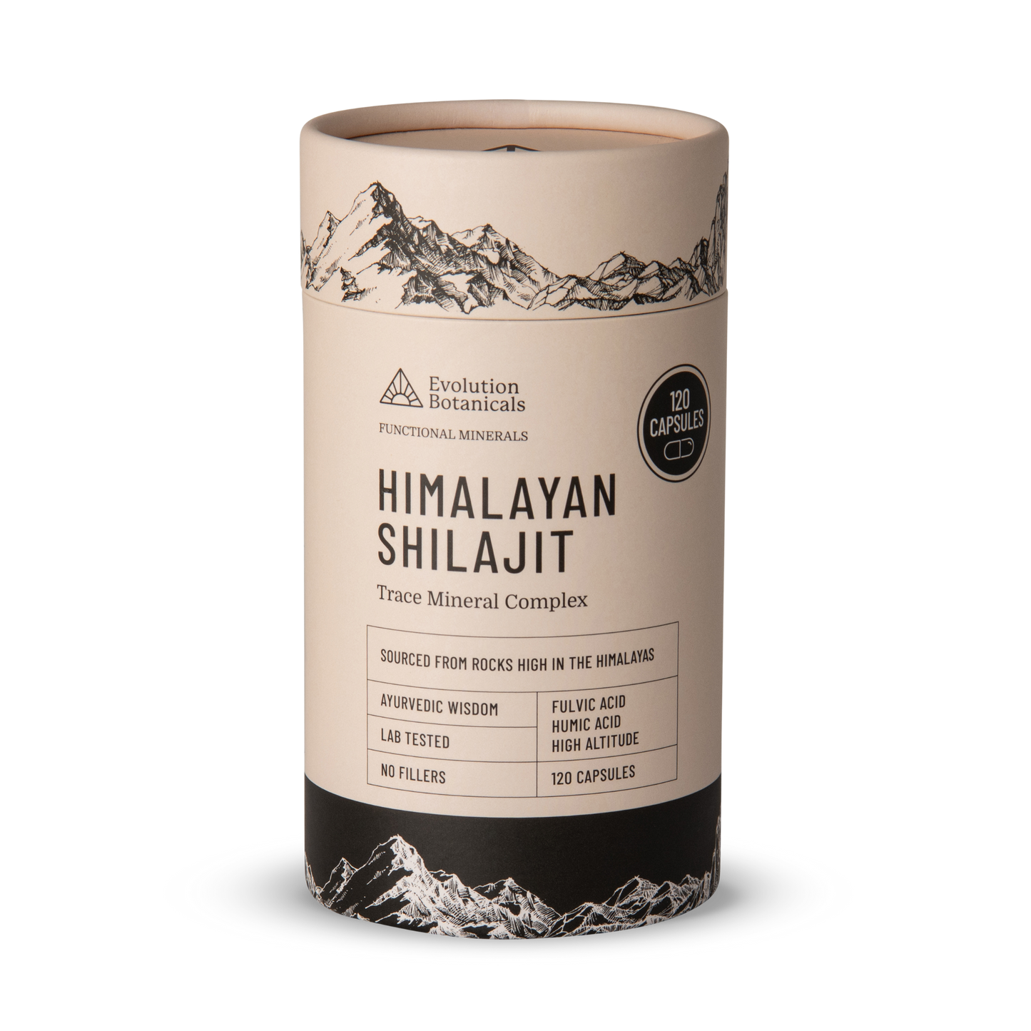 Front of Himalayan Shilajit 120 Capsules