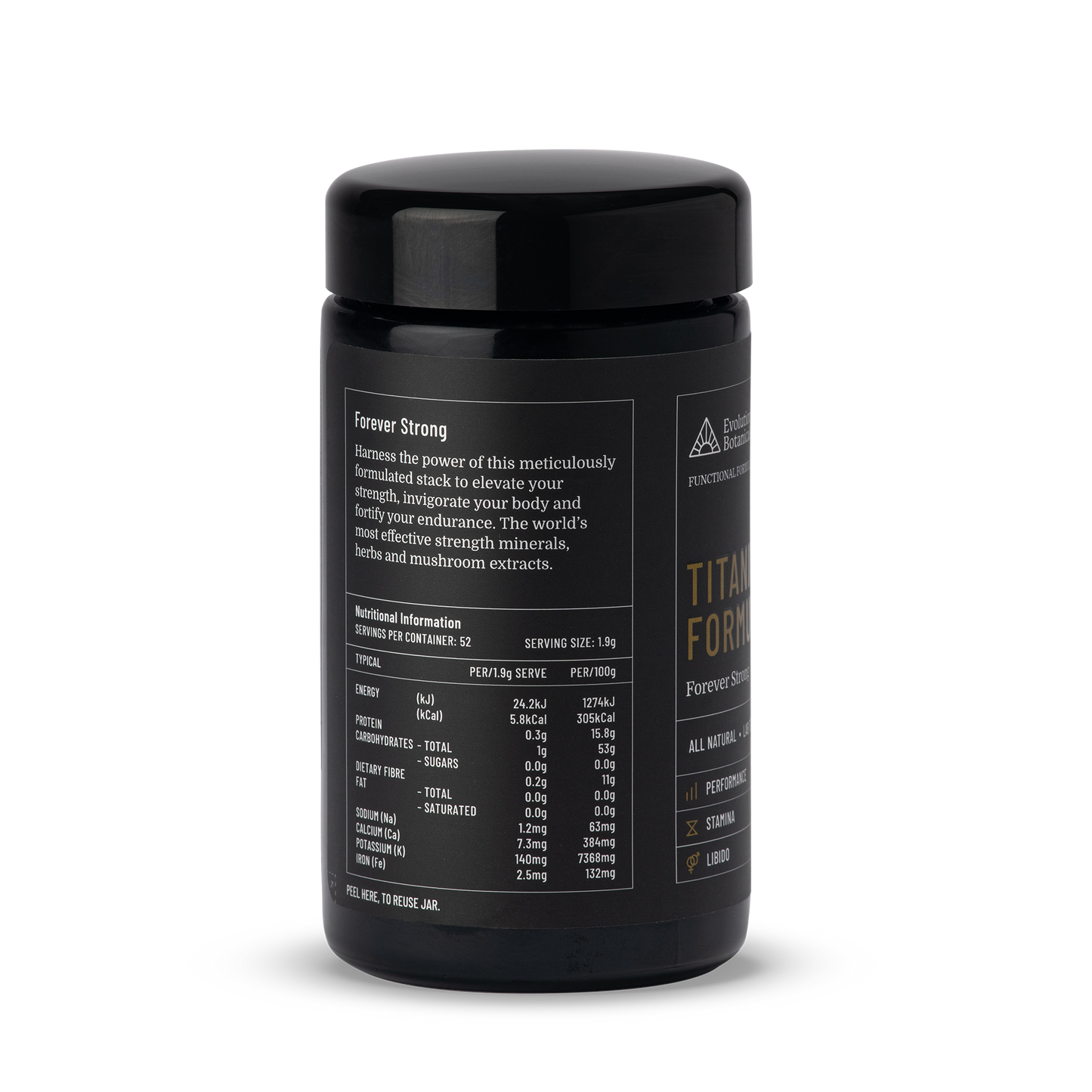 Titanium Formula - Nutritional Information