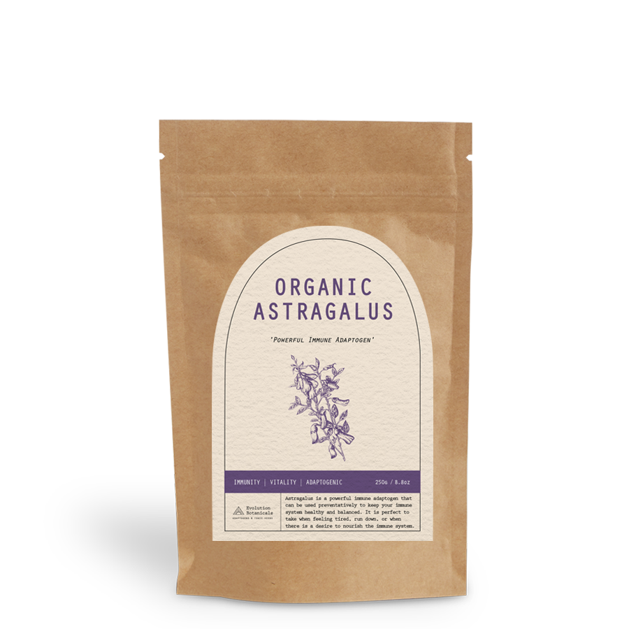 250g of Astragalus powder inside a resealable paper pouch
