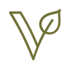 The letter V with a leaf 