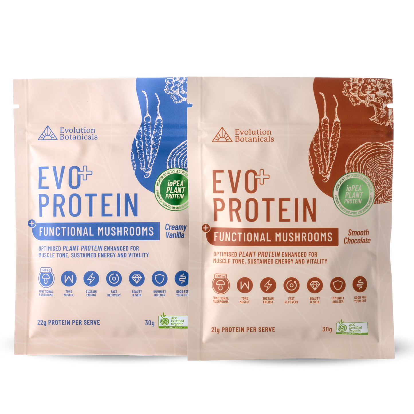 EVO+ Protein Chocolate & Vanilla Travel Pack 30g Bundle