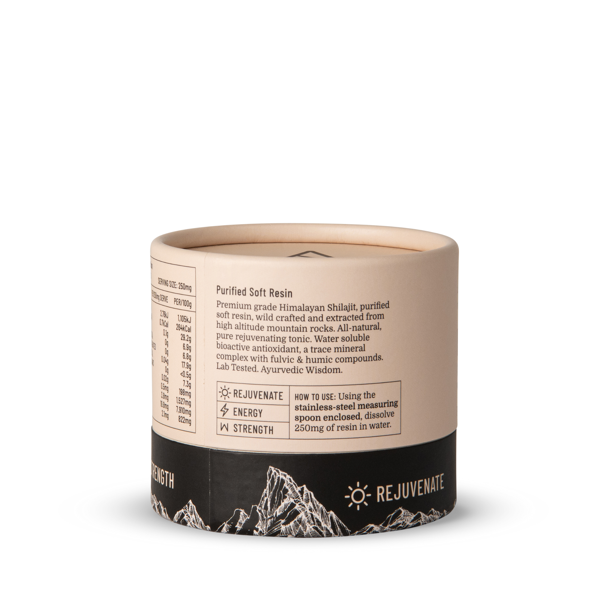 Evolution Botanicals Himalayan Shilajit Resin Back