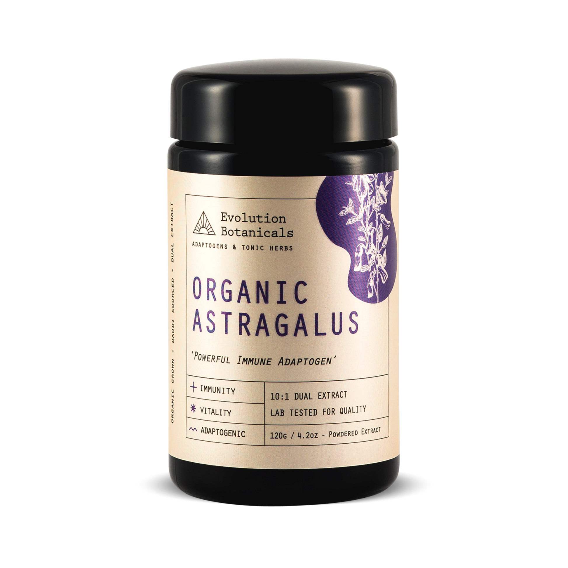 Organic Astragalus Jar Front
