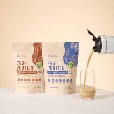 protein getting poured into a glass