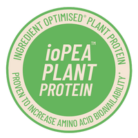 ioPea Plant Protein logo - Ingredient optimised plant protein, proven to increase amino acid bioavailability